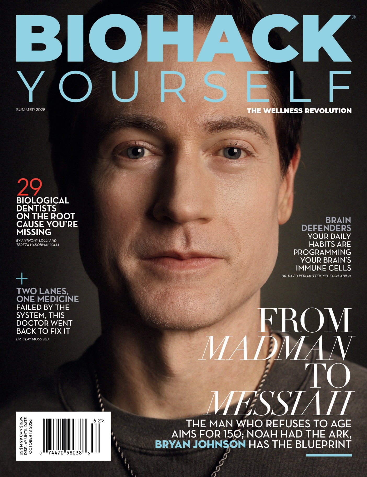 BIOHACK Yourself Magazine, Summer 2026 issue featuring Bryan Johnson
